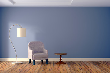 Empty room interior 3d rendering