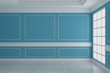 Empty room interior 3d rendering