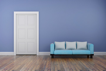 Empty room interior 3d rendering