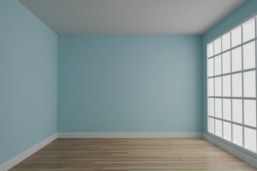 Empty room interior 3d rendering