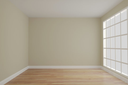 Empty room interior 3d rendering