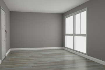 Empty room interior 3d rendering
