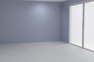Empty room interior 3d rendering