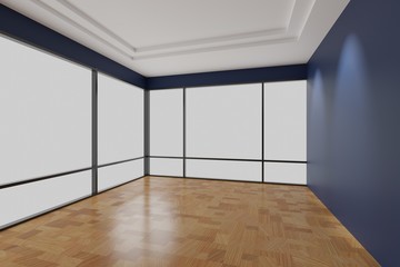 Empty room interior 3d rendering