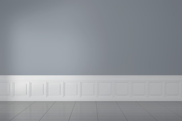 Empty room interior 3d rendering