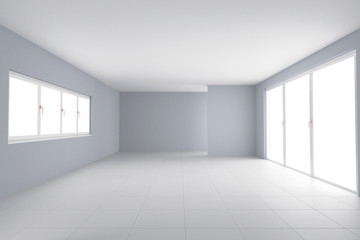 Empty room interior 3d rendering