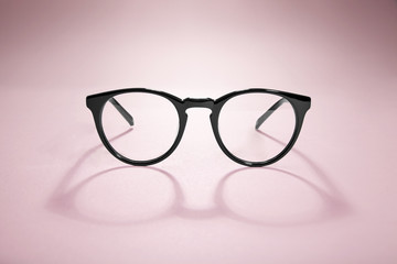 Black Glasses on Pink