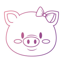 cute and adorable female piggy character