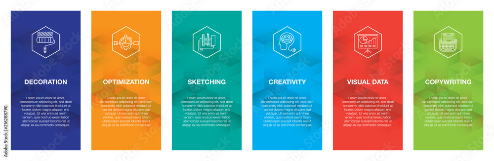 Sticker Creative Workshop Infographic Icon Set