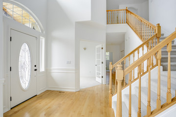 Light foyer with lots of space.