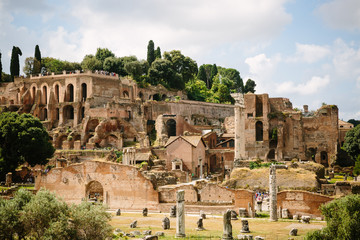 Obraz premium Ancient roman historic ruins (Roman Forum)