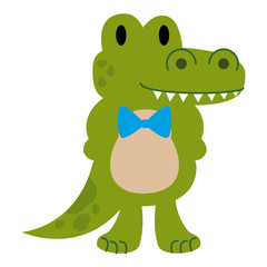 cute and adorable crocodile character