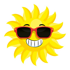 summer sun with sunglasses