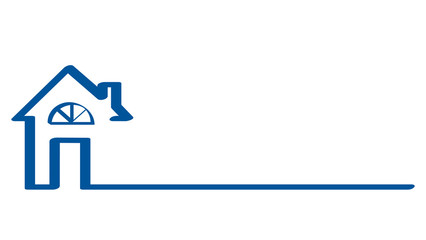 Real Estate Logo, house on white, stock vector illustration