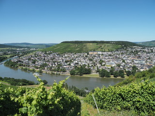 Burgruine Landshut über Bernkastel-Kues mit Blick auf die Mosel 

