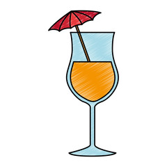 tropical cocktail cup icon vector illustration design