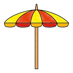 Obraz premium umbrella beach isolated icon vector illustration design