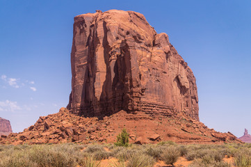Fototapeta premium Stone cliffs and cliffs of sandstone, Southwest of the USA. Monument Valley, Arizona