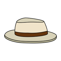 hat summer accessory icon vector illustration design