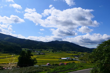 日本のふるさと、秋の岩手路。遠野　岩手　日本。９月下旬。