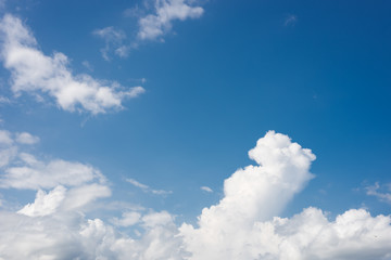 white clouds on blue sky