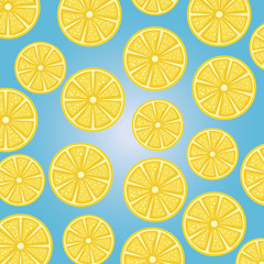oranges half fresh fruits pattern vector illustration design
