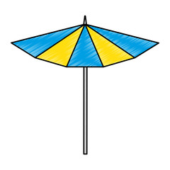 umbrella beach isolated icon vector illustration design