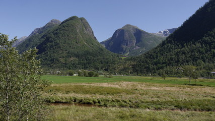 Gletscherregion um Fjaerland, Sogn og Fjordane, Norwegen, Skandinativen