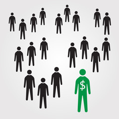 Pyramid business scheme, one in a million.