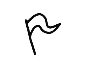Fototapeta premium flag hand drawn icon , designed for web and app