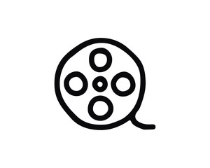 movie hand drawn icon , designed for web and app