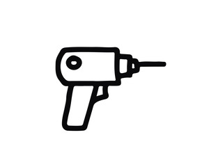 Fototapeta na wymiar drill hand drawn icon , designed for web and app