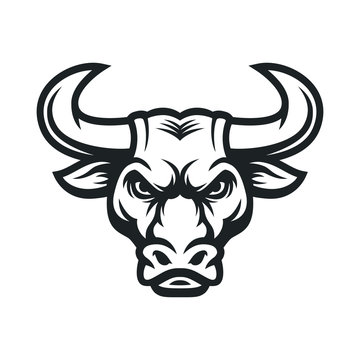 Bull Head Linear Logo by ImptWave on Dribbble