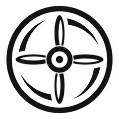 Drone propeller icon. Simple illustration of drone propeller vector icon for web design isolated on white background
