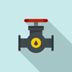 Petrol tap pipe icon. Flat illustration of petrol tap pipe vector icon for web design