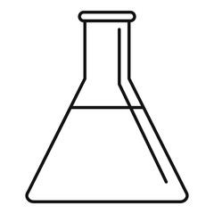 Petrol flask icon. Outline petrol flask vector icon for web design isolated on white background