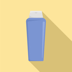 Violet cosmetic bottle icon. Flat illustration of violet cosmetic bottle vector icon for web design