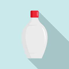 Baby shower bottle icon. Flat illustration of baby shower bottle vector icon for web design