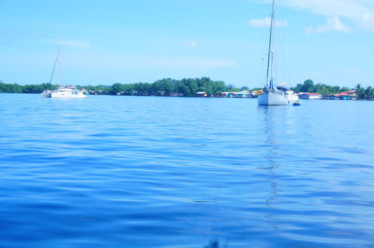 Boat on calm sea