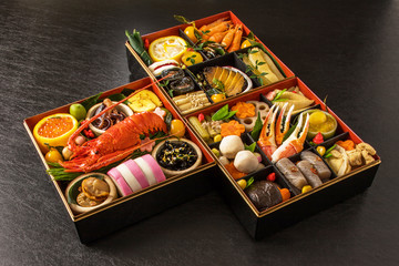 典型的なおせち料理　General Japanese New Year dishes