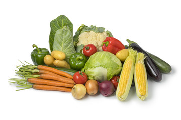 Variety of fresh organic vegetables