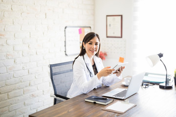 Female doctor in her office