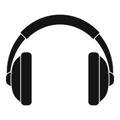 Rap headset icon. Simple illustration of rap headset vector icon for web design isolated on white background