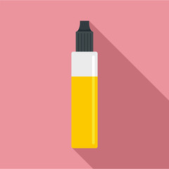 Nicotine liquid icon. Flat illustration of nicotine liquid vector icon for web design