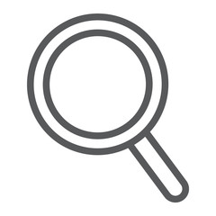 Zoom line icon, tools and design, magnifier sign, vector graphics, a linear pattern on a white background, eps 10.