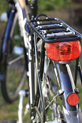 backside view and carrier of bicycle