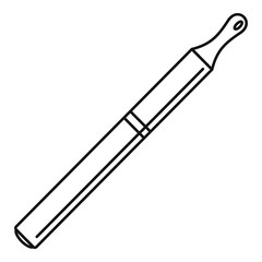 Electric cigarette icon. Outline electric cigarette vector icon for web design isolated on white background