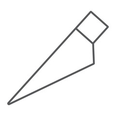 Slice tool thin line icon, tools and design, cut sign, vector graphics, a linear pattern on a white background, eps 10.