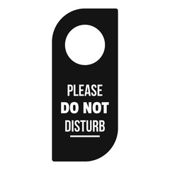 Please do not disturb hanger tag icon. Simple illustration of please do not disturb hanger tag vector icon for web design isolated on white background