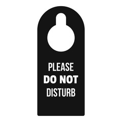 Do not disturb tag icon. Simple illustration of do not disturb tag vector icon for web design isolated on white background
